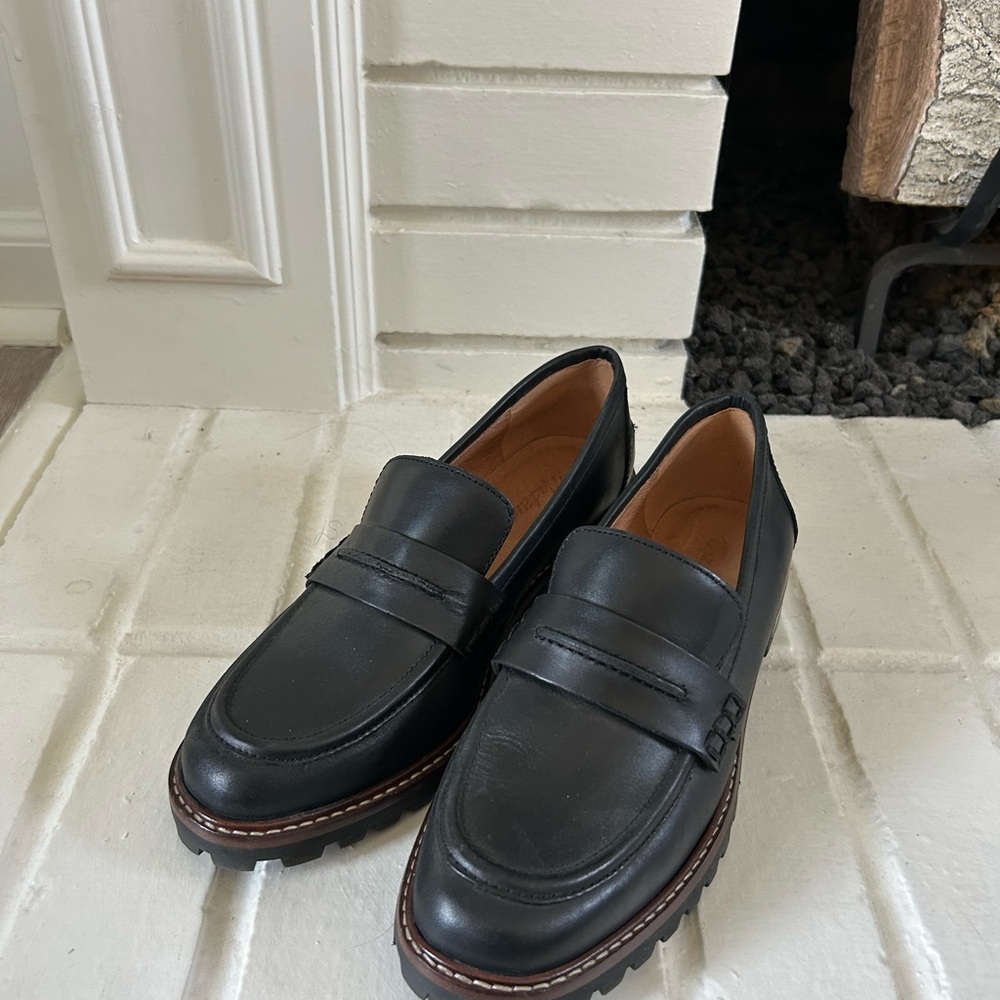 Madewell Black Leather Loafers